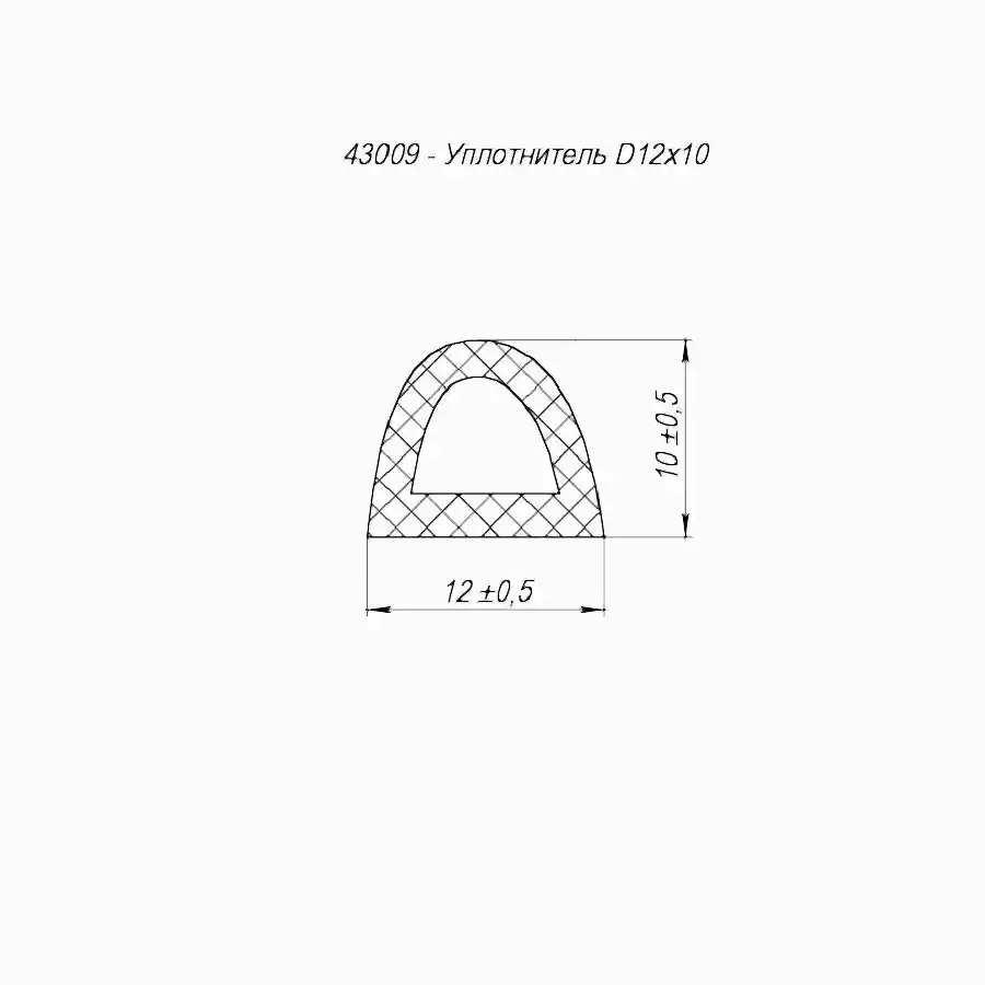 Уплотнитель Fuaro (Фуаро) самоклеящийся ADH/D-12x10mm, BLACK черный 150m 