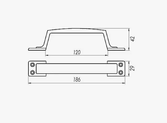 Ручка-скоба Zenit (Зенит) РС100.01 (белый) 