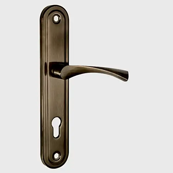 Ручка Punto (Пунто) на планке HANDLE90.CRONA.04-85 (P90 8504 CRONA) AB бронза 