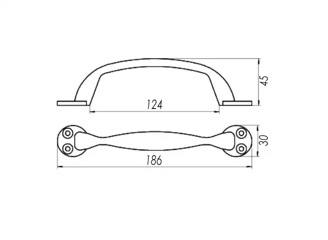 Ручка-скоба Zenit (Зенит) РС100.02 (медь) 