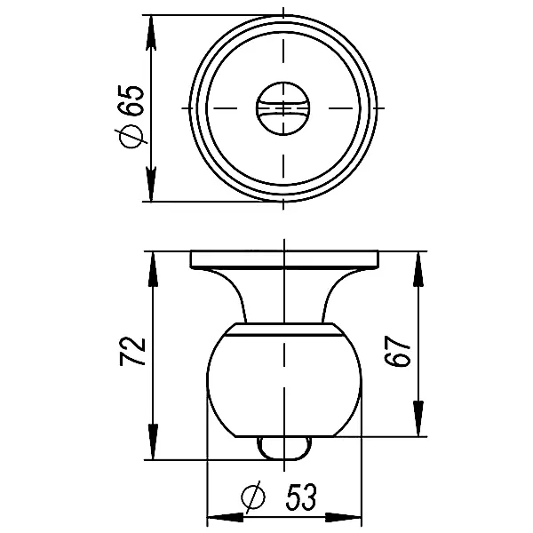 Ручка Ajax (Аякс) защелка DK682 PB-BK (6082 PB-B) (фик.) золото 