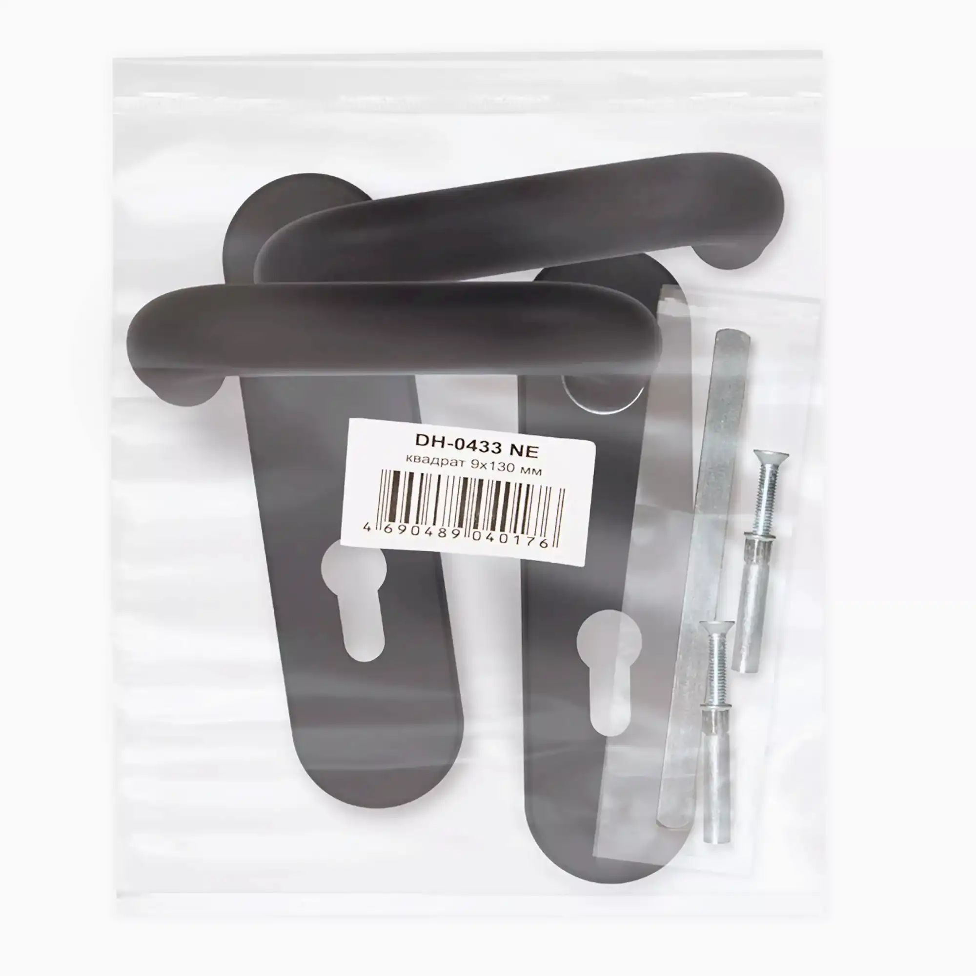 Ручка Fuaro (Фуаро) дверная FP.DH172.0433 NE (DH-0433 NE) (9x130) с пружиной BL-24 черный 