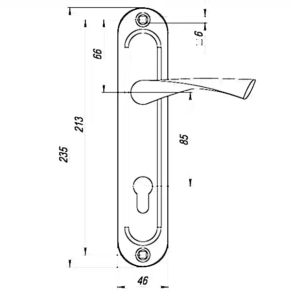 Ручка Punto (Пунто) на планке HANDLE90.CRONA.18-85 (P90 8518 CRONA) СP хром 